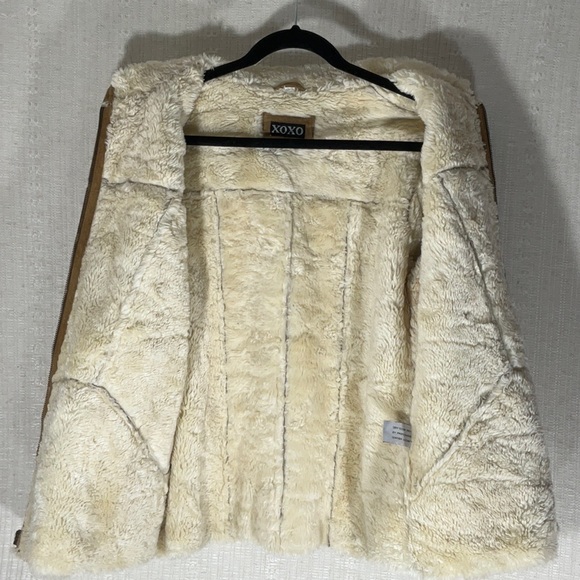 XOXO Suede Sherpa Lined Jacket - Size Medium - Picture 3 of 16